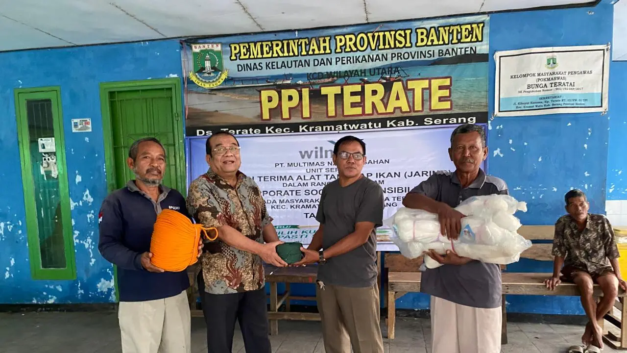 Aktivitas ekonomi nelayan di Desa Terate, Kabupaten Serang, Banten terus didukung melalui program bantuan peralatan tangkap ikan yang telah berjalan sejak 2019.