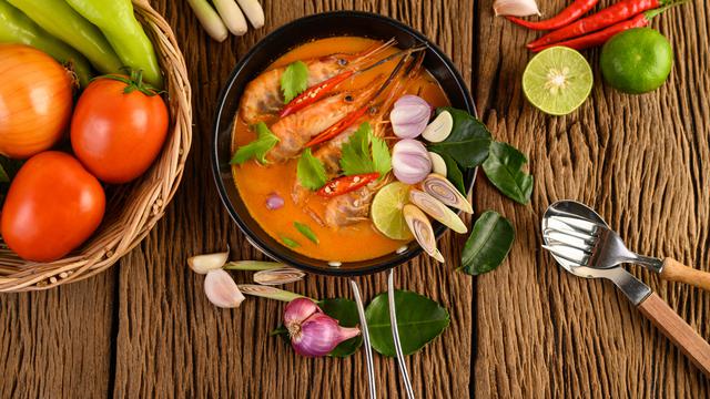 Ilustrasi resep masakan, tomyam
