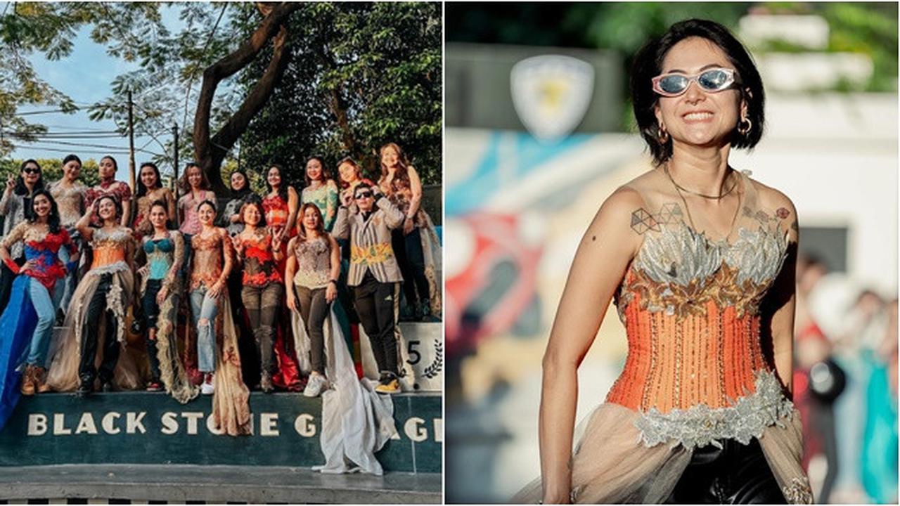 Peringati Hari Kartini, Ini 6 Potret Artis Wanita Naik Sepeda Motor Pakai Kebaya
