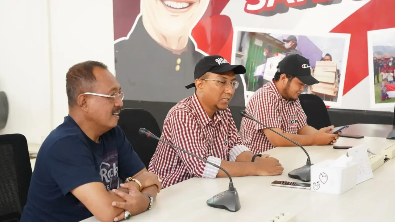 Wakil Wali Kota Surabaya Armuji berkunjung ke Posko Pemenangan DPP Sahabat Ganjar di Kebayoran Baru, Jakarta Selatan, Selasa sore 3 Oktober 2023.