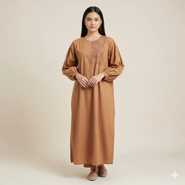 Model Tunik Batik Lengan Bishop Simple Tapi Mewah yang Elegan. Gemini