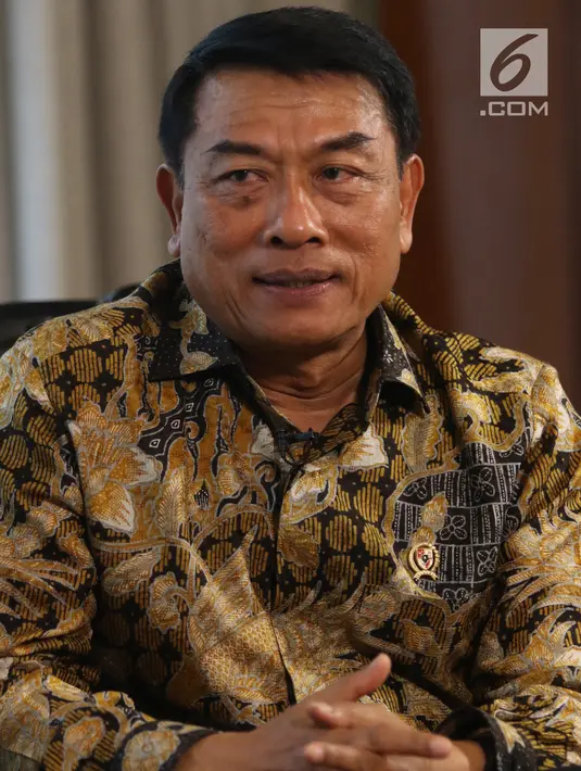 Kepala Staf Presiden Moeldoko saat wawancara dengan KLY di Jakarta, Rabu (16/1). Dalam wawancara tersebut Moeldoko memaparkan kinerja kerja pemerintahan Jokowi-JK hingga saat ini. (Liputan6.com/Angga Yuniar)