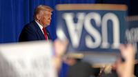 Wilayah Michigan merupakan medan pertempuran pemilu yang berhasil di menangkan Trump ketika melawan Kamala Harris pada November 2024 lalu. (JEFF KOWALSKY/AFP)