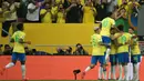 Brasil sukses mengalahkan Peru dengan skor telak 4-0. (NELSON ALMEIDA/AFP)