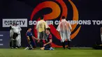 Pemain Barcelona merayakan gol penentu kemenangan pada pertandingan persahabatan pra-musim melawan Real Madrid di MetLife Stadium pada 3 Agustus 2024 atau Minggu (4/8/2024) pagi WIB di East Rutherford, New Jersey. (Ira L. Black/Getty Images North America/Getty Images via AFP)