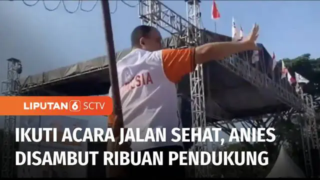 Anies Baswedan menemui para pendukungnya dalam acara jalan santai yang digelar PKS di Kota Bandung. Di hadapan ribuan pendukungnya, Anies menyinggung berbagai persoalan, mulai masalah zonasi hingga lapangan pekerjaan.