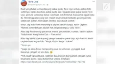 Penulis beken Tere Liye melontarkan kemarahan lewat akun facebooknya karena merasa risih Quote-nya sering dicomot