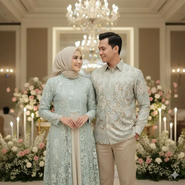 Model Gamis Batik Couple yang Elegan