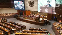 Suasana rapat paripurna ke-14 masa persidangan III tahun sidang 2021-2022 di Gedung Nusantara II, Kompleks Parlemen, Senayan, Jakarta, Selasa (8/2/2022). Agenda rapat paripurna DPR hari ini tertuang dalam surat nomor B/3164/PW.11.01/2/2022. (Liputan6.com/Angga Yuniar)