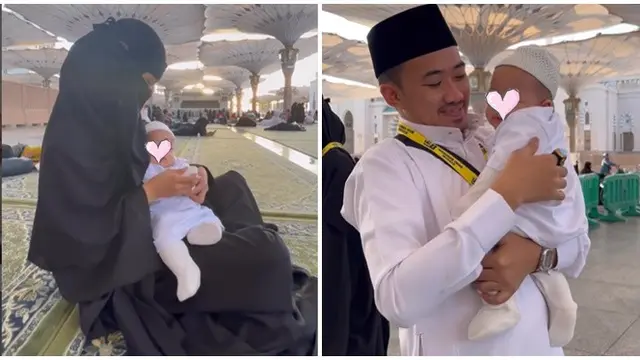 6 Momen Ustaz Syam dan Jihan Ajak Anak Umrah Pertama Kali di Usia 5 Bulan