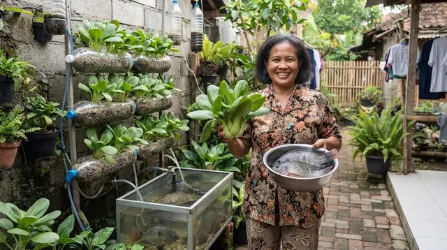 Cara Menanam Pakcoy di Botol Bekas Sambil Memelihara Ikan, Hemat Tempat dan Bisa Panen Sekaligus