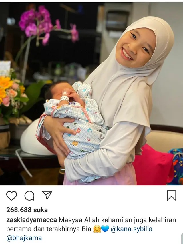 Unggahan Zaskia Adya Mecca. (Foto: Instagram @zaskiadyamecca)