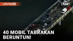 Kecelakaan beruntun libatkan puluhan mobil di atas jembatan Maryland Amerika Serikat. Insiden ini membuat sejumlah penumpang terluka.