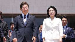 Lee Jae-myung resmi menjabat sebagai Presiden Korea Selatan (Korsel) pada 4 Juni 2025. (Lee Jin-man/POOL/AFP)