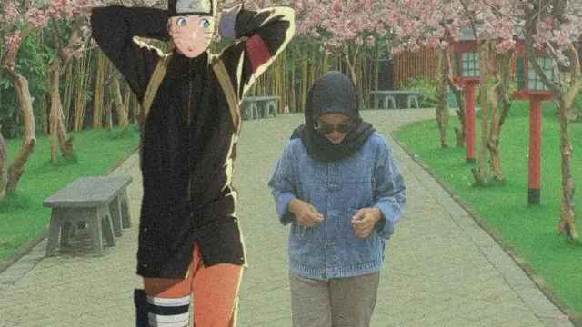 6 Editan Foto Wanita Bareng Naruto Ini Kocak,
