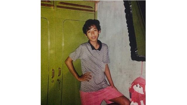 Pottret Denny Cagur saat masih SMP, ia terlihat lebih kurus.
