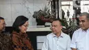 Dasco Ahmad menyebut, kedatangan mereka dalam rangka berkoordinasi dan sinkronisasi terkait sejumlah program yang akan dijalankan pemerintahan Prabowo Subianto-Gibran Rakabuming Raka. (Liputan6.com/Angga Yuniar)