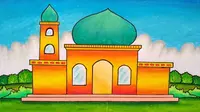 Menggambar Masjid./Youtube.com/ORY CHANNEL