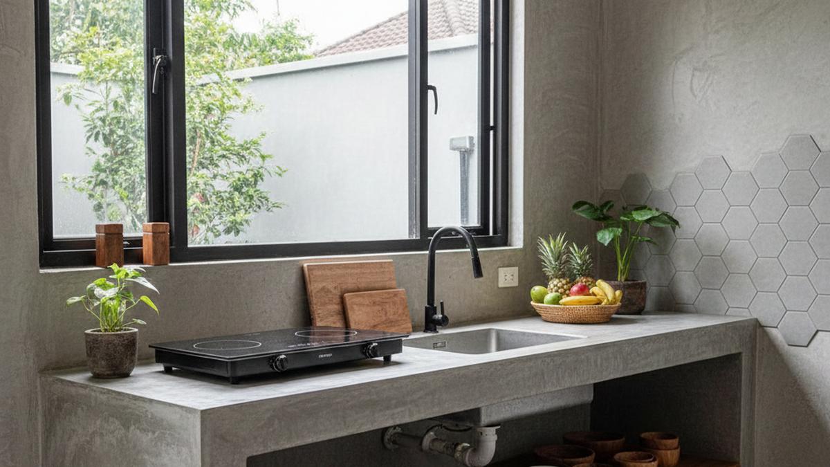 Awet Bertahun-Tahun, Intip 7 Model Meja Dapur Cor Minimalis yang Super Kuat