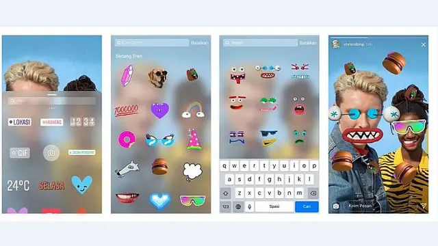 Stiker animasi GIF di Instagram Stories