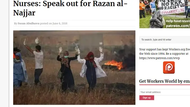 Ini foto terakhir perawat Palestina, Razan Najjar sebelum ditembak?