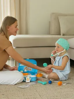 Bermain bukan sekadar hiburan bagi anak. Lewat role play, mereka belajar memahami dunia dan perasaannya secara alami. [Dok/Pexels.com/Polesie Toys].