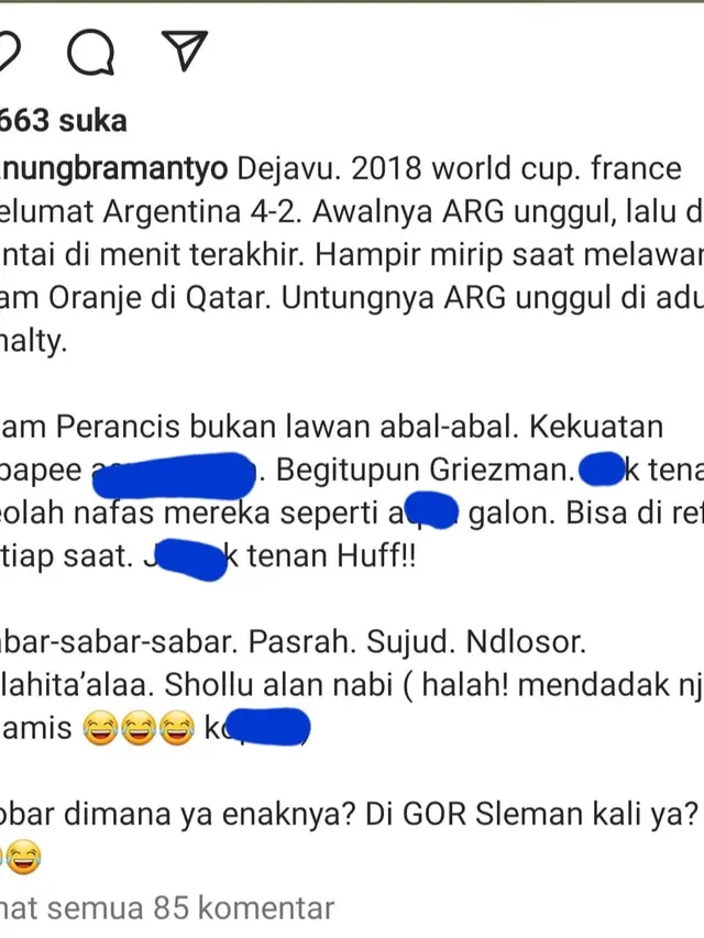 Unggahan Hanung Bramantyo. (Foto: Dok. Instagram @hanungbramantyo)