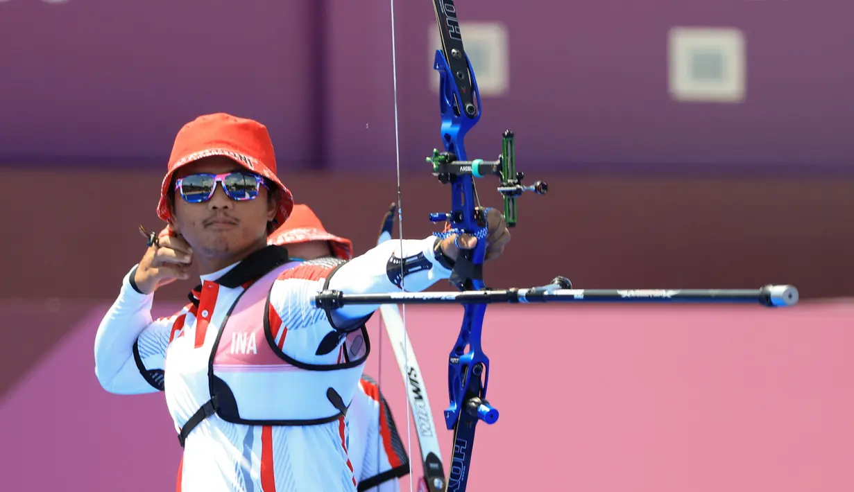 Di cabang panahan Olimpiade Tokyo 2020, Indonesia masih punya wakil di tim putra (16 besar), dan empat wakil nomor individual (23 besar). (Foto: Dok NOC Indonesia)