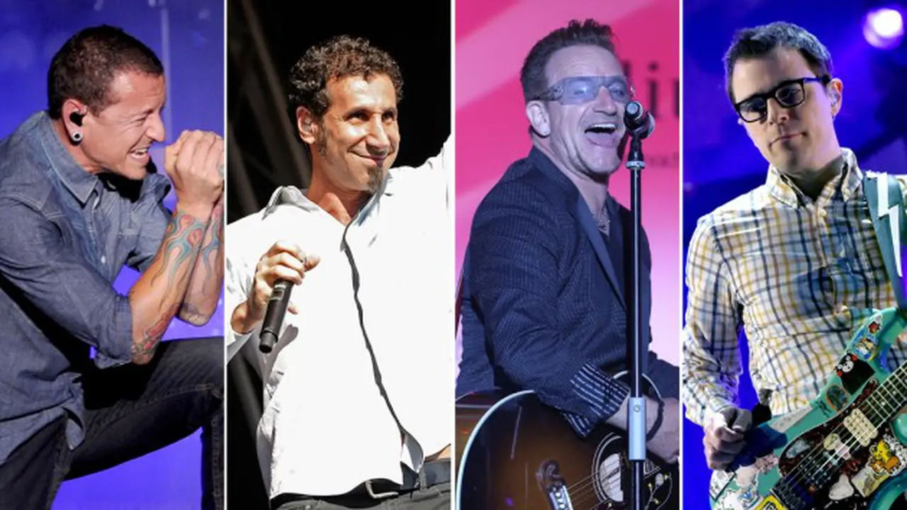Linkin Park, System of a Down, U2, Weezer