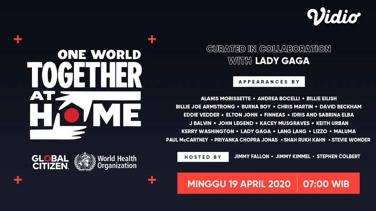 Lady Gaga Hingga Billie Eilish Ikut Terjun dalam Konser One World Together At Home dari WHO. sumberfoto: Vidio