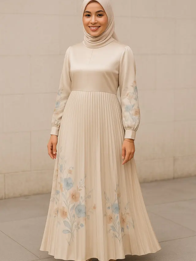 Model Gamis Bunga untuk Kondangan agar Terlihat Elegan (Foto: ChatGPT)