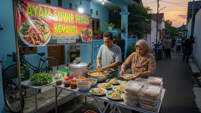 Ide Jualan Lauk Pauk Rumahan untuk Buka Puasa Bulan Ramadan 2026 Ayam Suwir Kemangi