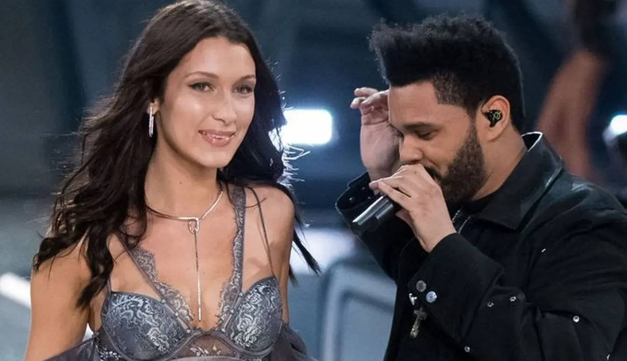The Weeknd dan Bella Hadid sendiri kembali bersama usai tertangkap berciuman di Cannes. (Elle)