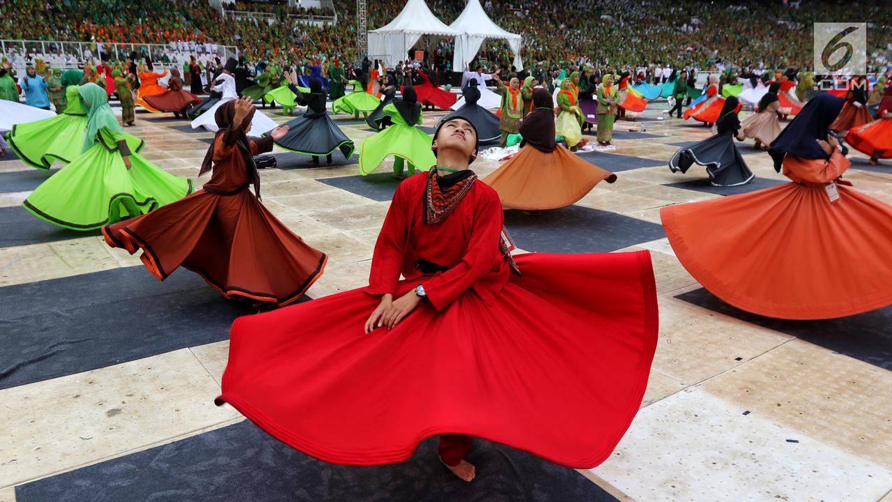 999 Penari Sufi Saat Harlah Muslimat NU Cetak Rekor Dunia