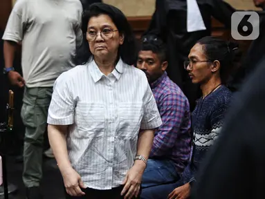 Terdakwa suap kepada hakim pemberi vonis bebas Gregorius Ronald Tannur, Lisa Rachmat bersiap mengikuti sidang pembacaan dakwaan di Pengadilan Tindak Pidana Korupsi (Tipikor) Jakarta, Senin (10/2/2025). (Liputan6.com/Angga Yuniar)