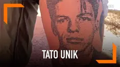 Seorang tato artis dari Cyprus, Andreas Vrontis menciptakan seni tato yang tak biasa. Ia melukis tato dengan menggunakan huruf dan angka kode komputer.