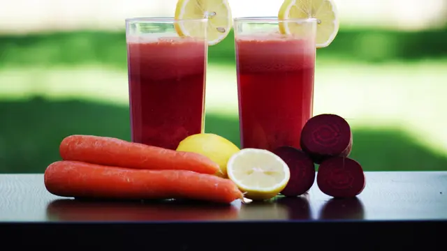 Jus wortel, jahe, lemon