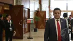 Menlu Libya Mohammed Al Dairi bersiap mengikuti sidang pleno kedua dalam Pertemuan Tingkat Menteri Asia Afrika di Jakarta Convention Center, Senin (20/4/2015). (Liputan6.com/Herman Zakharia)