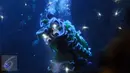 Pemain barongsai dan Liong beraksi di dalam kolam SeaWorld, Ancol, Jakarta, Sabtu (28/1). Atraksi barongsai dan Liong ini untuk memeriahkan perayaan Tahun Baru Imlek 2568. (Liputan6.com/Helmi Fithriansyah)
