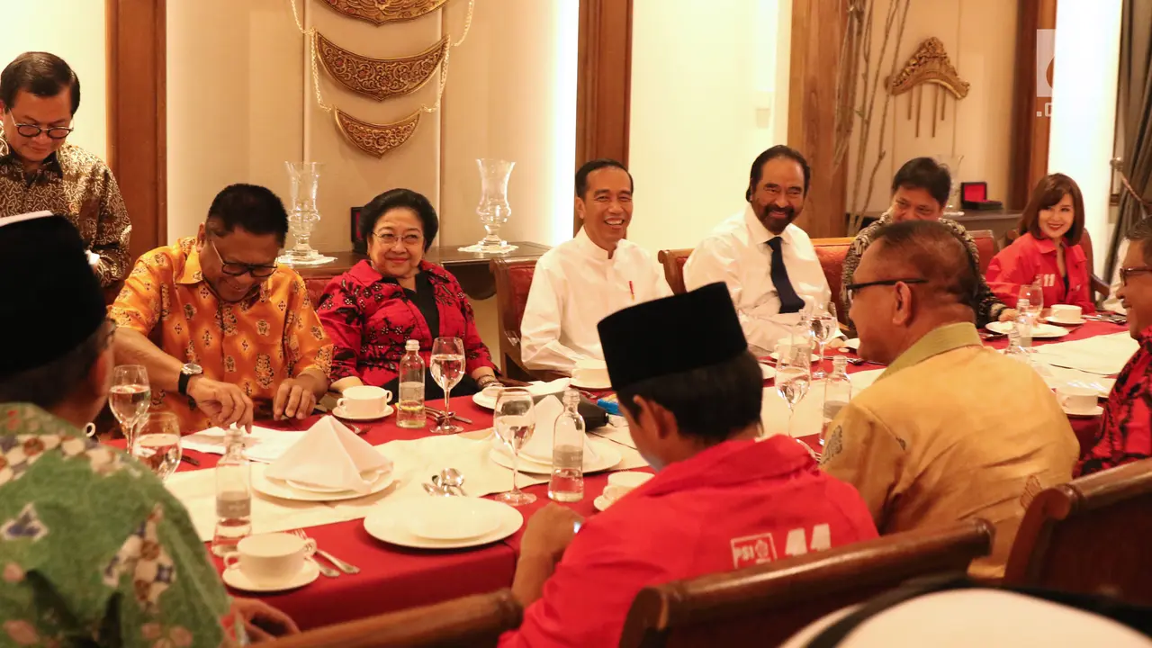 Suasana Hangat Pertemuan Jokowi dan Pimpinan Parpol Pendukung