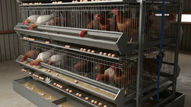 Desain Kandang Ayam Vertikal 3 Tingkat/Gemini AI