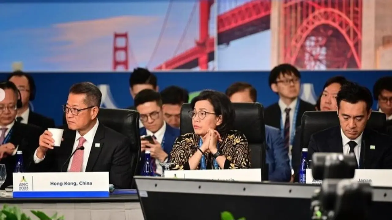 Menteri Keuangan (Menkeu) Sri Mulyani Indrawati menghadiri pertemuan Menteri Keuangan APEC (APEC Finance Ministers and Deputy’s Meeting – FMM) di San Francisco, California, Amerika Serikat (AS). (Dok Kemenkeu)
