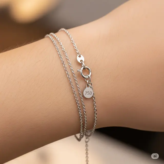 Model Gelang Emas Putih 750 untuk Tangan Kurus