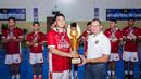 Tim Basket Bhayangkara Brimob berhasil menorehkan prestasi membanggakan dengan meraih gelar Juara 1 (Champion) pada ajang KASAU Cup 2026 Basketball Tournament kategori antar kementerian/lembaga yang digelar di GOR Merpati Halim Perdanakusuma, Jakarta Timur. (Foto: Humas Polri)