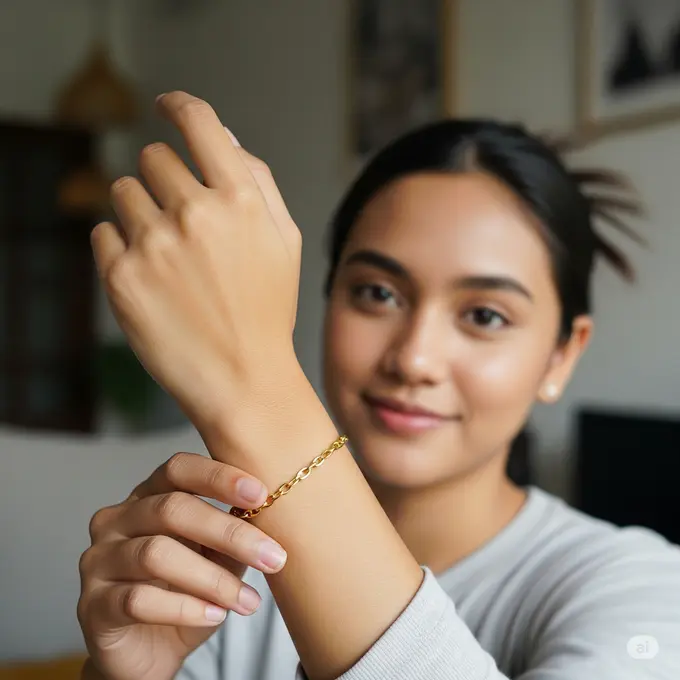 Model Gelang Emas 5 Mayam untuk Ibu Muda