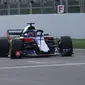 Sean Gelael saat menjalani tes F1 bersama Toro Rosso di Sirkuit Catalunya, Barcelona, Selasa (15/5/2018). (Toro Rosso)