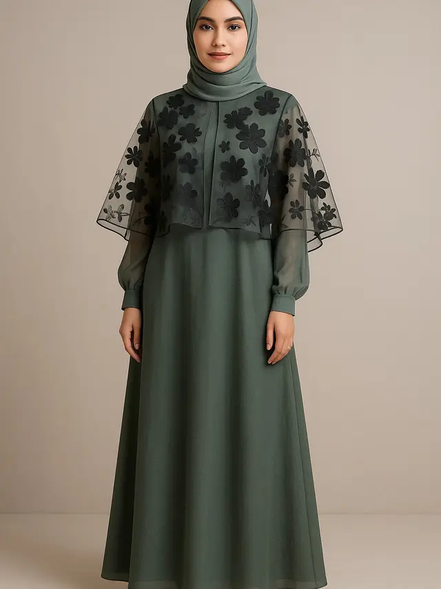 Model Gamis Bunga untuk Kondangan agar Terlihat Elegan (Foto: ChatGPT)