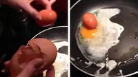 Seorang ibu menemukan telur ayam ukuran raksasa, yang ketika dipecahkan, ada telur lain ukuran normal di dalamnya.