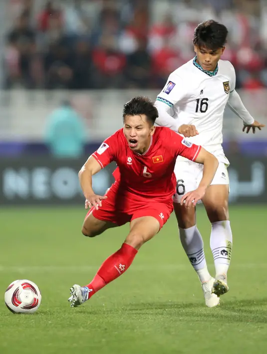 Hingga babak pertama berakhir, skor 1-0 untuk Indonesia lawan Vietnam masih bertahan. (AP Photo/Hussein Sayed)