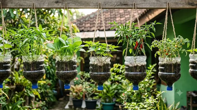 Ide Galon Bekas Jadi Pot Sayur Gantung/AI Generated